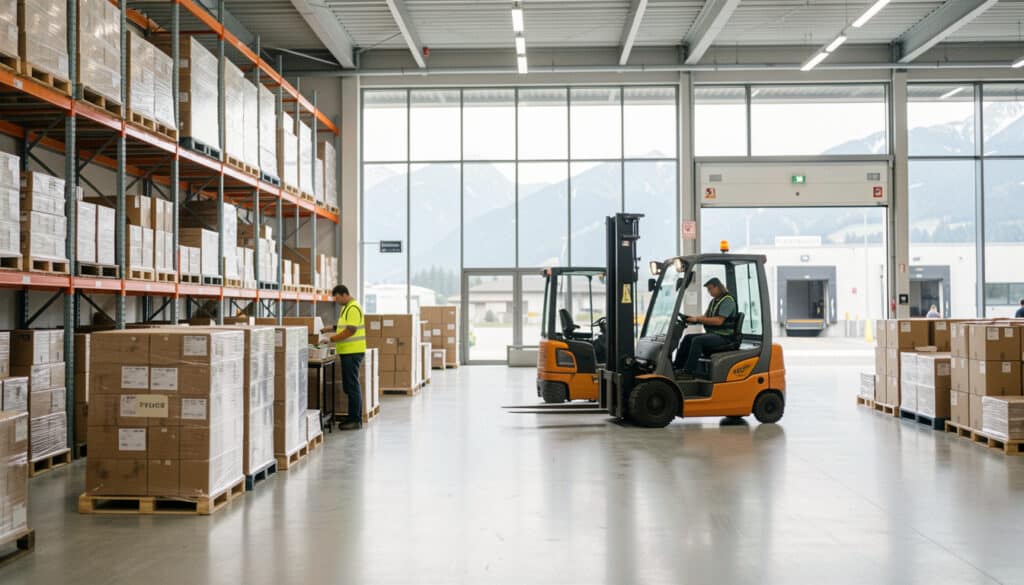 Emploi logistique en Suisse : postes, zones et rythme